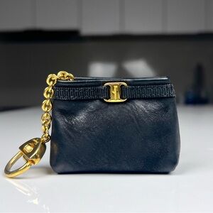 Salvatore Ferragamo Ferragamo Black Vara Bag Charm Golden